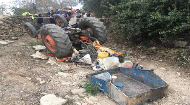Muğla'da devrilen traktörün altında kalan çift öldü