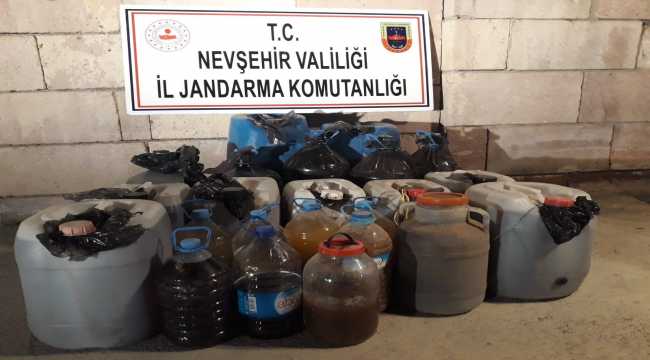 Nevşehir'de 460 litre kaçak içki ele geçirildi