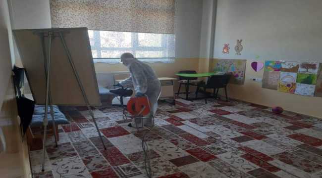 Ulaş Anaokulu dezenfekte edildi