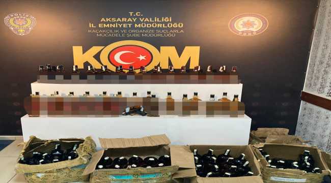 Aksaray'da kaçak içki operasyonunda 5 şüpheli yakalandı