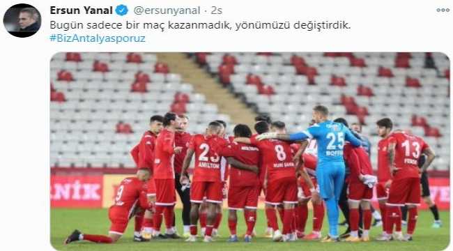 Antalyaspor Teknik Direktörü Yanal'dan galibiyet paylaşımı: 