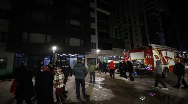 Başkentte 14 katlı binada yangın paniği