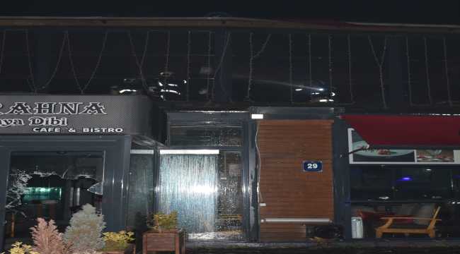 Başkentte kundaklanan kafede hasar oluştu