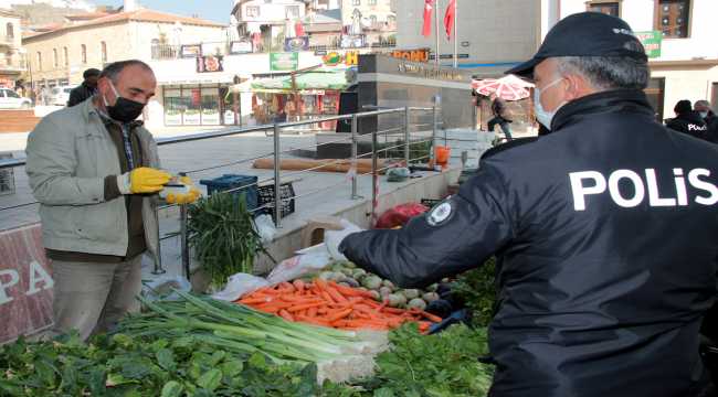 Beypazarı'nda Kovid-19 denetimi 