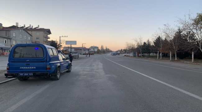 Bozkır'da jandarma ekipleri, drone ile denetim yapıyor