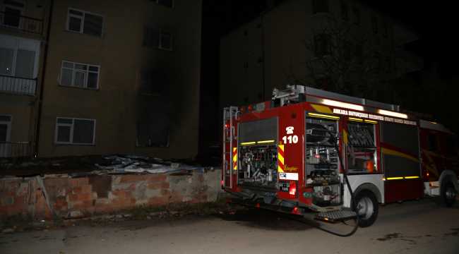 Çubuk'ta çıkan ev yangını söndürüldü