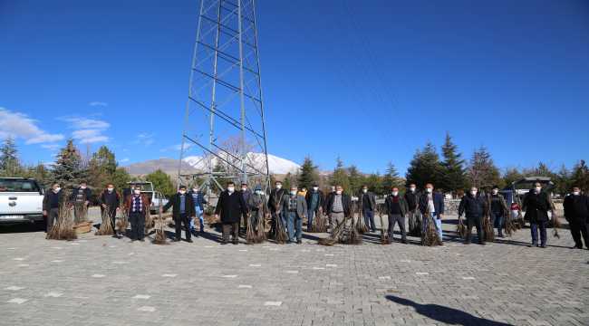 Develi'de 12 bin ceviz fidanı dağıtıldı