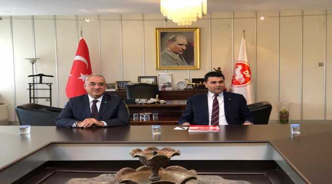 DSP Genel Başkanı Aksakal, DP Genel Başkanı Uysal'ı ziyaret etti
