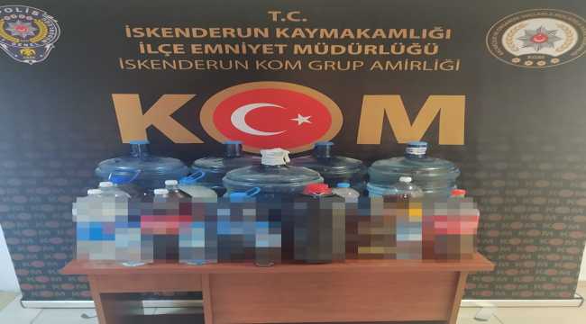 Hatay'da sahte ve kaçak içki operasyonu: 8 gözaltı