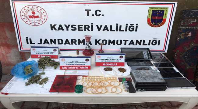 Kayseri'de uyuşturucu ve hırsızlık operasyonunda bir şüpheli yakalandı