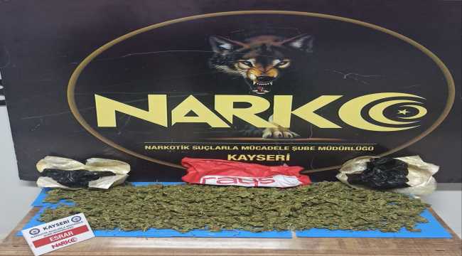 Kayseri'de yolcu otobüsünde uyuşturucu madde taşıdığı iddiasıyla bir kişi yakalandı