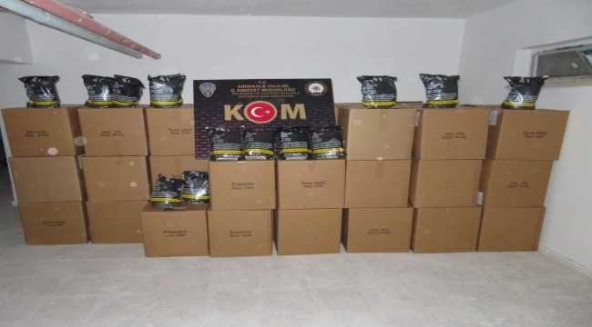 Kırıkkale'de 1,1 ton kaçak tütün ve 20 bin makaron ele geçirildi