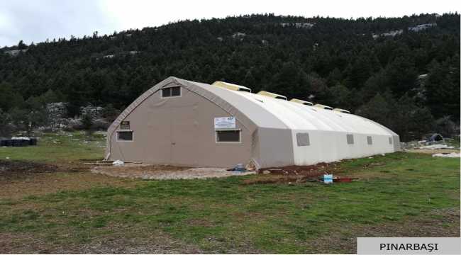 KOP'tan Derebucak'taki besicilere portatif barınak desteği