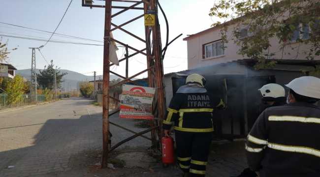 Kozan'da trafo yangını