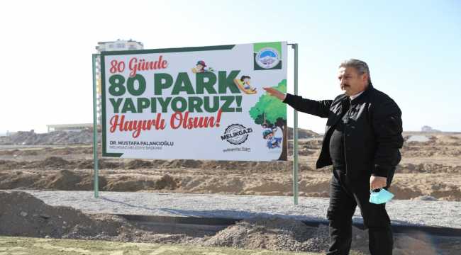 Melikgazi'de park yapım çalışmaları devam ediyor