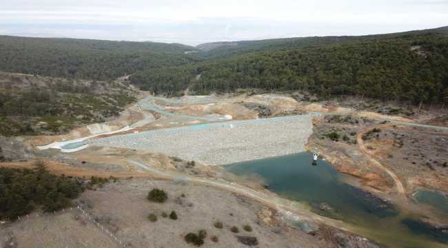 Mihalıççık Güreş Göleti su tutmaya başladı