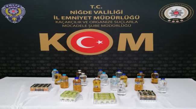 Niğde'de sahte içki denetiminde bir kişi gözaltına alındı
