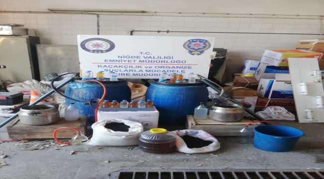 Niğde'de sahte içki operasyonu