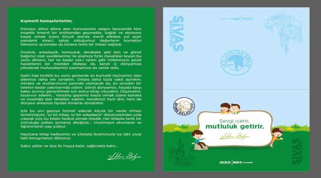 Sivas'ta Kovid-19 sürecini evde geçiren çocukların yüzü sürpriz hediye paketleriyle güldü