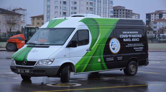 Sorgun Belediyesinden kovid-19 hastalarına araç hizmeti