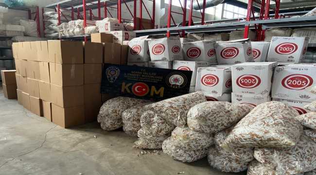850 kilogram tütün ve 8 milyon 300 bin makaron ele geçirildi