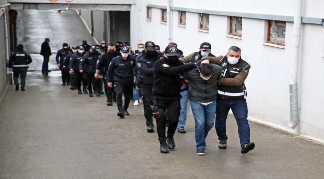 Adana'daki suç örgütü operasyonunda yakalanan 9'u polis 41 zanlı tutuklandı