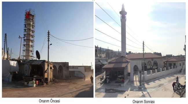 Afrin'deki Ömer Bin Hattab Camii ve Nebi Huri Türbesi restore edildi