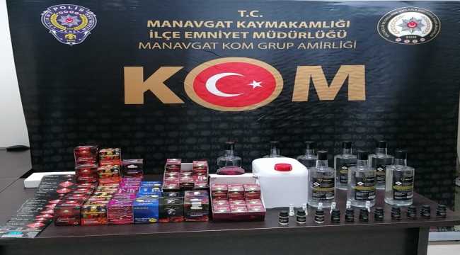 Antalya'da kaçak içki operasyonunda bir şüpheli yakalandı