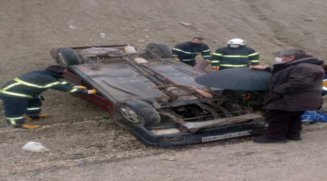 Burdur'da otomobilin devrilmesi sonucu 4 kişi yaralandı