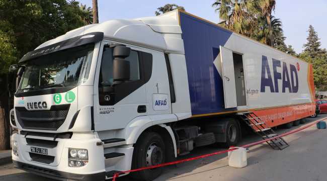 Hatay'da deprem simülasyon tırında farkındalık eğitimi