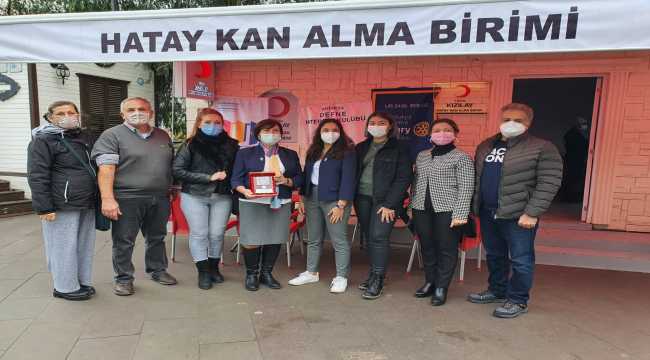 Hatay'da Türk Kızılay'a kan bağışı kampanyası 