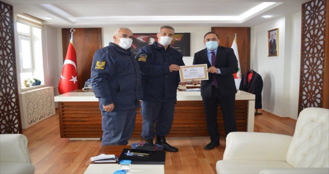 Hüyük'te jandarma personeline başarı belgesi verildi