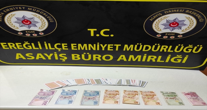 Konya'da Kovid-19 tedbirlerini ihlal edip kumar oynayan 6 kişiye para cezası kesildi