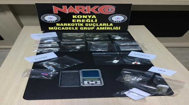 Konya'da uyuşturucu operasyonunda yakalanan 4 şüpheliden biri tutuklandı