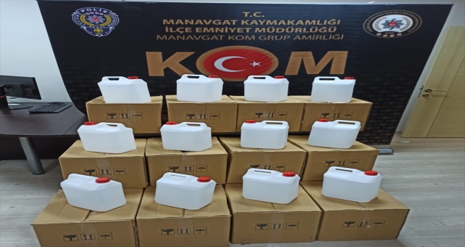 Antalya'da sahte içki operasyonunda 3 şüpheli yakalandı