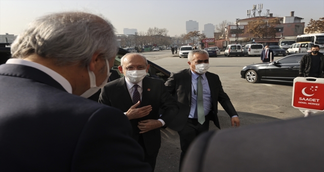 CHP Genel Başkanı Kılıçdaroğlu, Saadet Partisi Genel Başkanı Karamollaoğlu'nu ziyaret etti: (1)