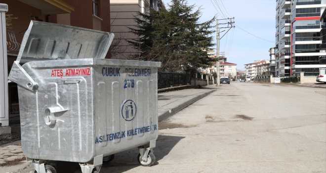 Çubuk’ta iki mahallede çöp toplama sistemi değiştirildi