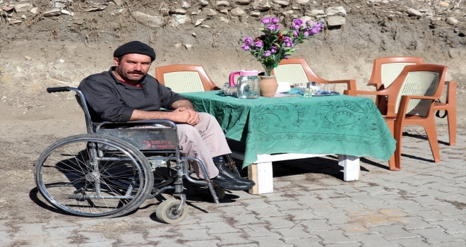 Köyünün çamurlu yollarında spor yapamayan bedensel engelli vatandaşa kaymakamlıktan destek 