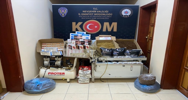Nevşehir'de kaçak sigara imal ettikleri iddiasıyla 2 şüpheli yakalandı