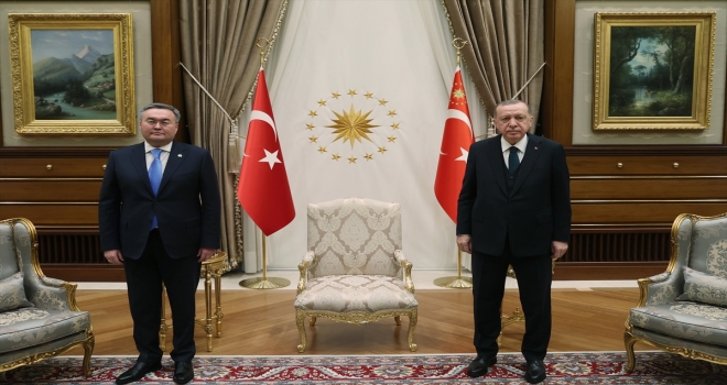 Cumhurbaşkanı Erdoğan, Kazakistan Başbakan Yardımcısı ve Dışişleri Bakanı Tileuberdi'yi kabul etti