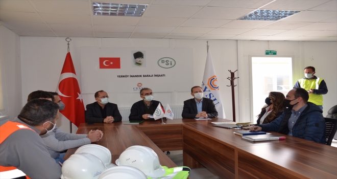 DSİ Genel Müdürü Yıldız, Yozgat'taki İnandık Barajı inşaatını inceledi: