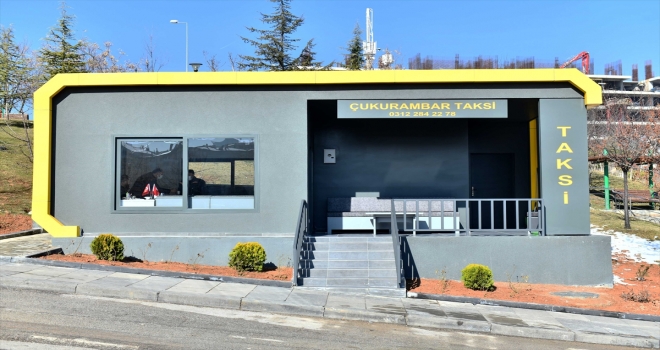 Başkentte yeni tasarlanan taksi duraklarının ilki Çukurambar'da hizmete girdi