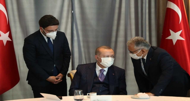 Büyükkılıç, Demokrasi ve Özgürlükler Adası'nda Cumhurbaşkanı Erdoğan ile görüştü