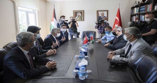 CHP Filistin Dostluk Grubu heyeti, Filistin'in Ankara Büyükelçisi Mustafa'yı ziyaret etti