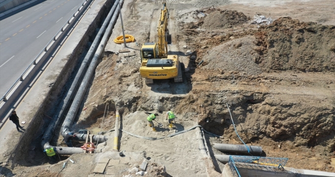 Gölbaşı ve Çankaya'da 800 metrelik yeni içme suyu iletim hattının yapımına başlandı
