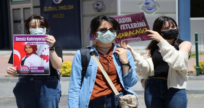 Kayseri'de sivil toplum kuruluşlarından kadın öğretmenin öldürülmesine tepki