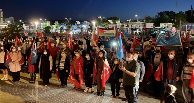 Kırşehir'de Kudüs ve Doğu Türkistan'da yaşanan saldırılara tepki