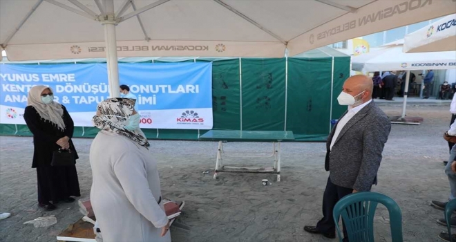 Kocasinan Belediyesi Yunusemre dönüşüm konutlarında anahtar teslimine başladı