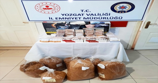 Sorgun'da kaçak tütün ve sigara operasyonu