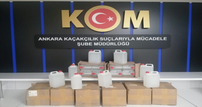 Ankara'da kaçakçılık operasyonunda 1600 litre sahte alkollü içki ele geçirildi